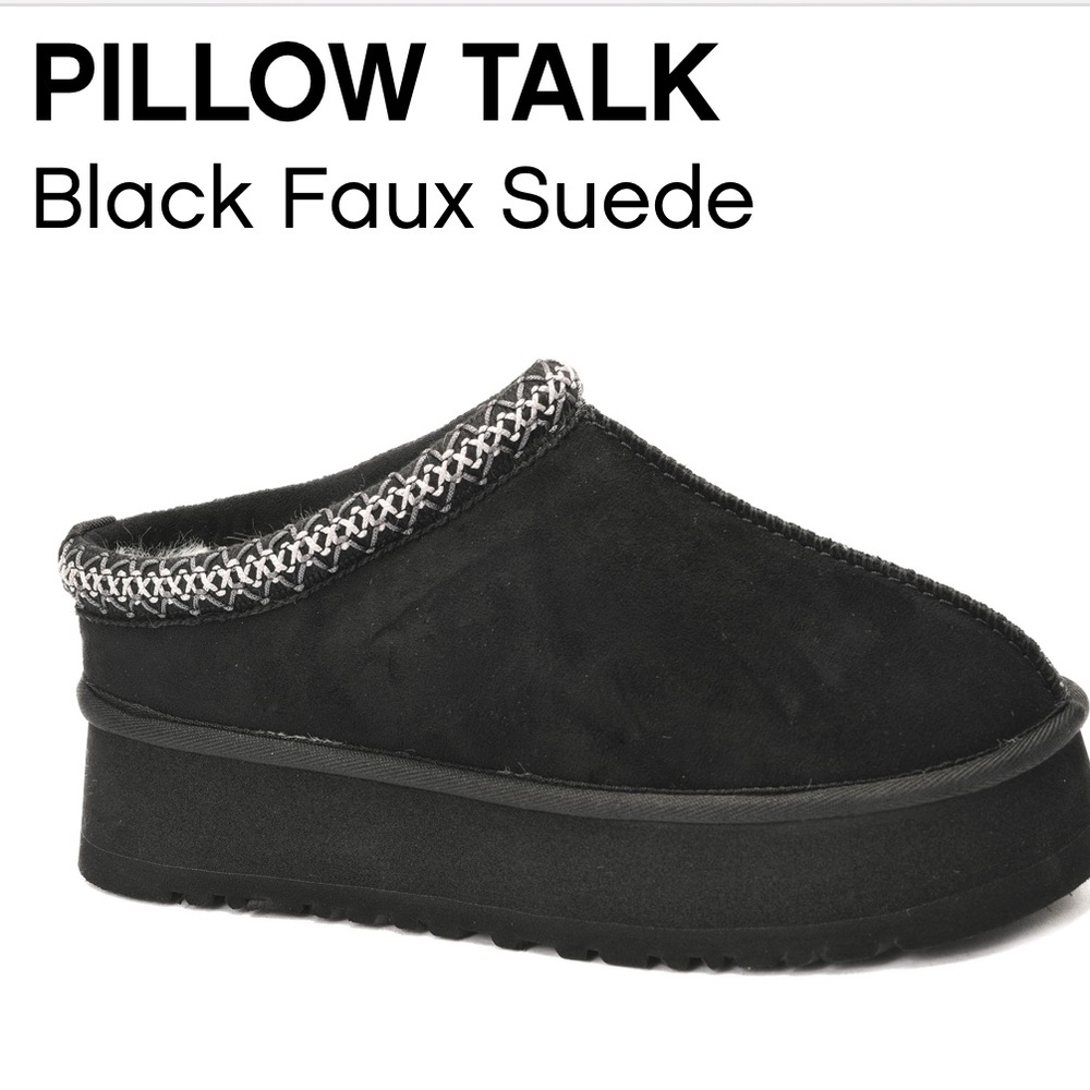 Pillow Talk Black Faux Suede Ankle Booties